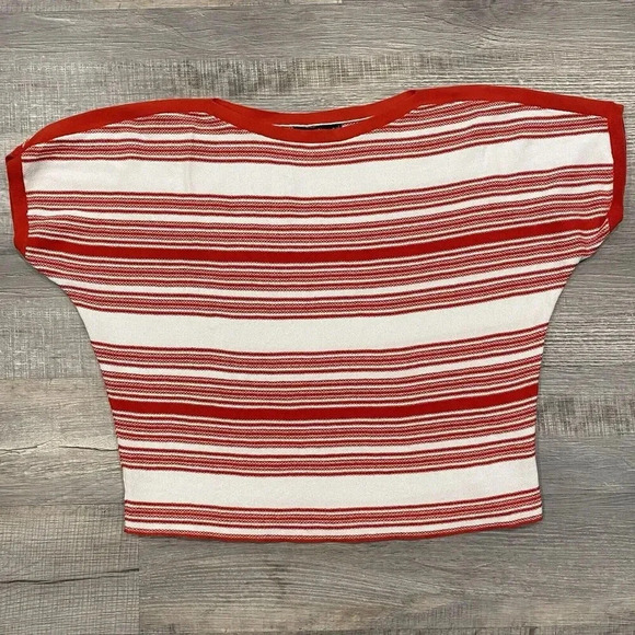Ralph Lauren Striped S/S Knit Sweater Blouse Top Womens 2X Linen‎ Boxy Boat neck - Picture 4 of 12